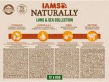IAMS Natural Wet Cat Food in Sauce - Nourriture humide à base de viande et de poisson de haute qualité pour chat adulte, Collection Land & Sea, 12 x 85 g