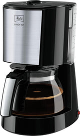 Melitta Enjoy Top Therm - Machine à expresso avec filtre et carafe thermique en acier inoxydable, pour jusqu'à 10 tasses de café, noir/acier inoxydable