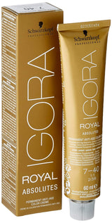 Igora Royal Absolute Age Blend Coloration Cheveux, 7-560 Blond Chocolat Doré Moyen, 60 ml Naty Shop Teinture Capillaire 7-40 Blond Moyen Beige Naturel 1 G (1 paquet)
