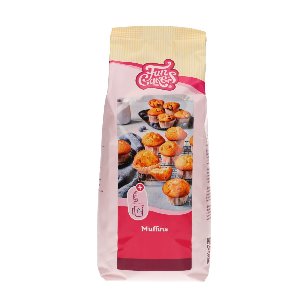 Funcakes Mix Für Muffins, Backen Sie Einfach Köstliche Muffins, Perfect Amerikanische Muffins, Geeignet Für Die Herstellung Von Blaubeermuffins ou Schokoladensplitter-Muffins, Halal., 1 Kg Naty Shop Default Title
