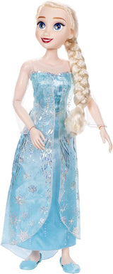 Disney Frozen Playdate Elsa Poupée géante 80 cm par Jakks Pacific Poupée entièrement articulée avec 11 points d'articulation comprenant une brosse à cheveux et des accessoires