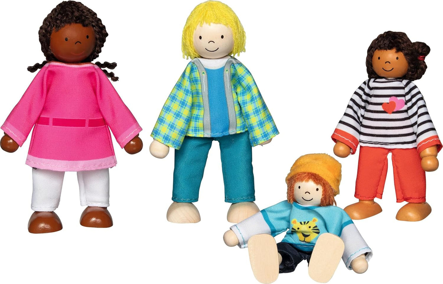 51463 - Poupées flexibles Famille interculturelle