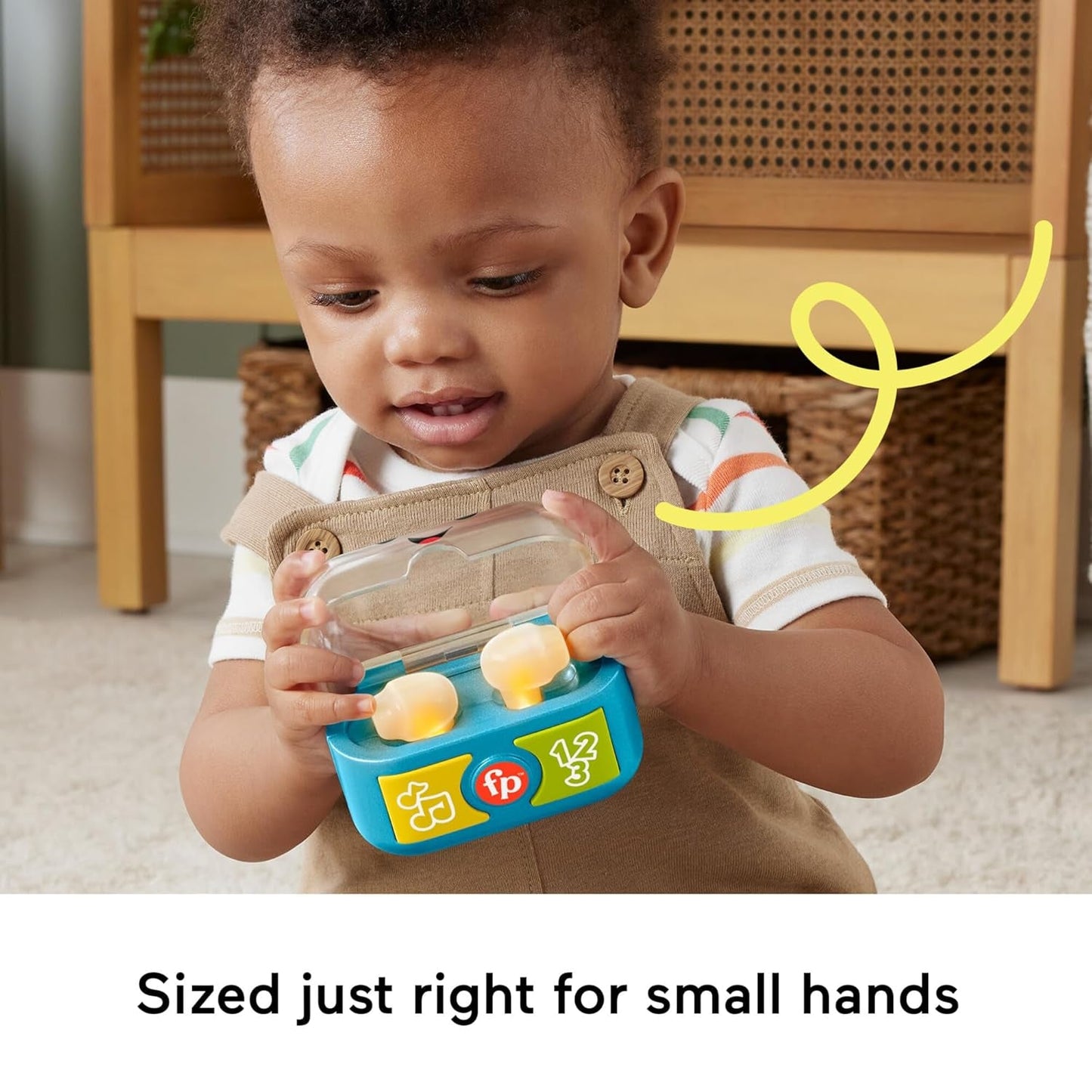 FISHER-PRICE Apprentissage et jeu amusants avec des bouchons d'oreille ludiques - Bouchons d'oreille interactifs avec lumières amusantes, chansons d'apprentissage et activités de motricité fine, plus de 20 chansons et phrases, 6 mois et plus, HWY45 Baby Toys Naty Shop