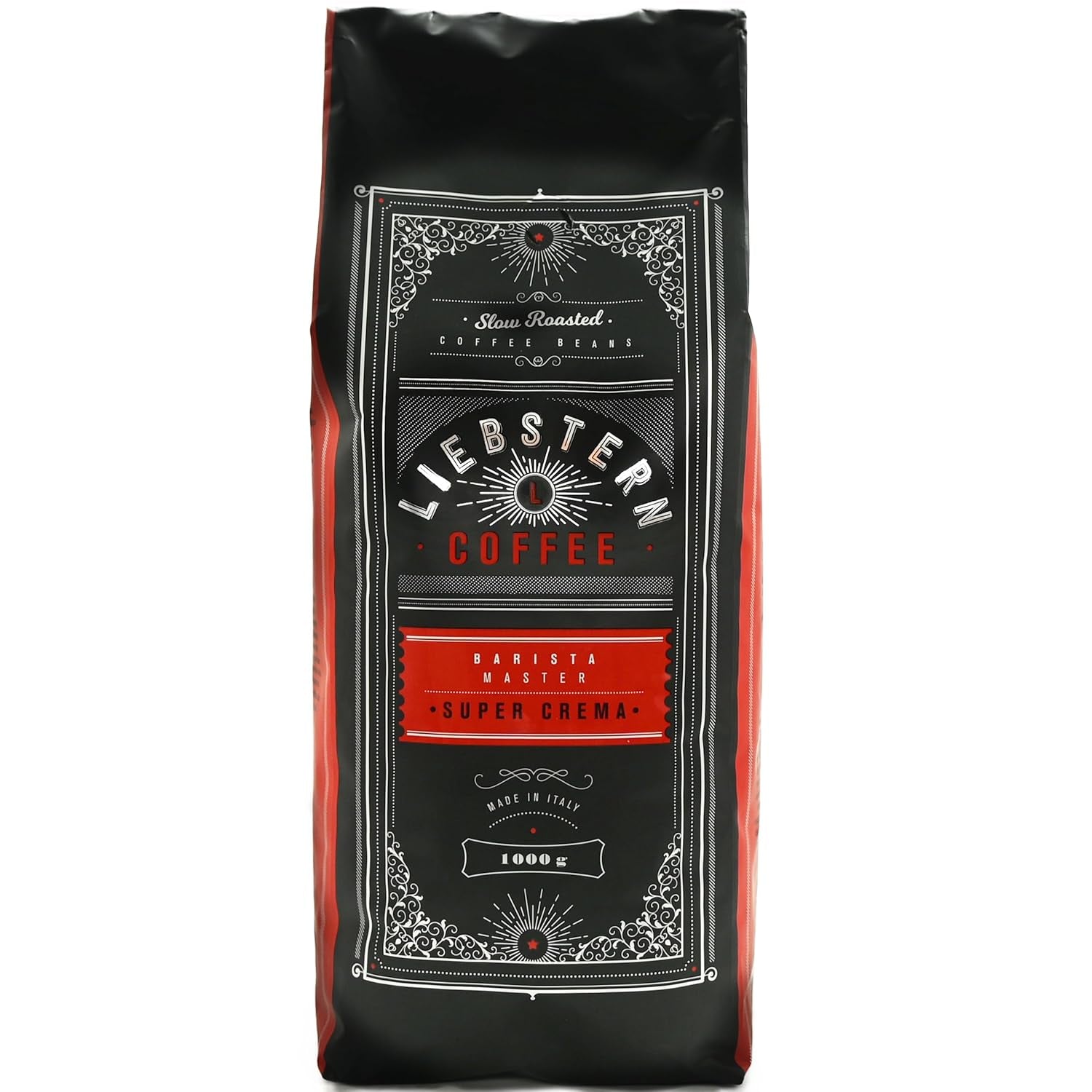 NOUVEAU | CAFÉ LIEBSTERN | Café en grains 1kg | SUPER CRÈME | Café à très faible acidité | Les meilleurs grains d'espresso pour machines entièrement automatiques | Torréfaction moyenne avec beaucoup de saveur