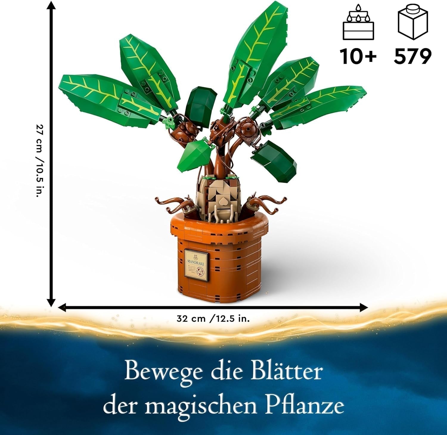 Plante à potion magique LEGO Harry Potter : Mandragore, jouet plante en pot, cadeau magique pour filles, garçons et tous les fans, ensemble de jeu imaginatif pour enfants, décoration de la maison 76433 Jeux de construction Besuche den LEGO-Store