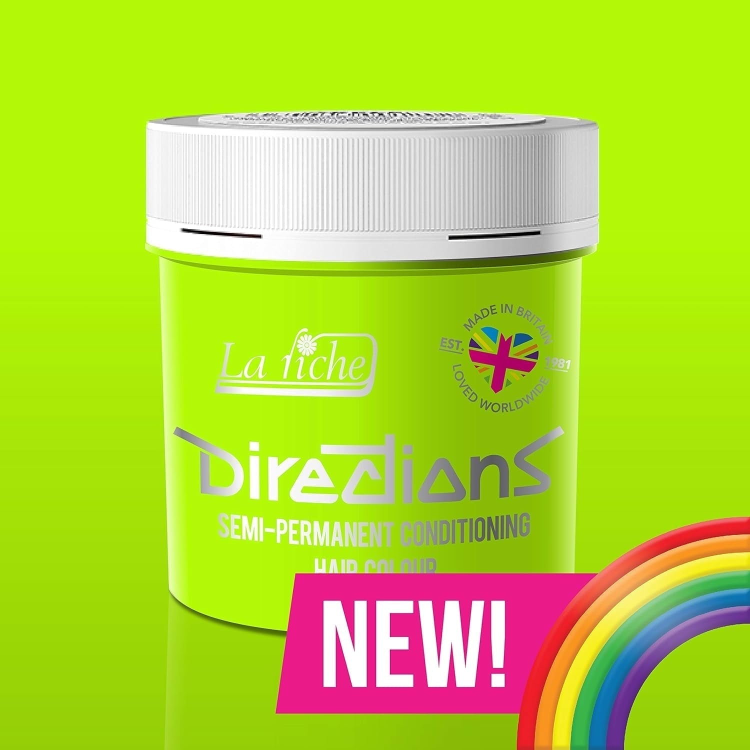 Directions Coloration Semi-permanente 88 ml - Orange Fluorescent Coloration capillaire Naty Shop Vert Fluorescent 88 Ml (pack de 2)