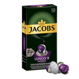 Jacobs Kapseln Lungo Intenso, Intensität 8 & Kapseln Lungo Classico, Intensität 6, 100 capsules de café compatibles Nespresso®*, 10er Pack, 10 x 10 Getränke