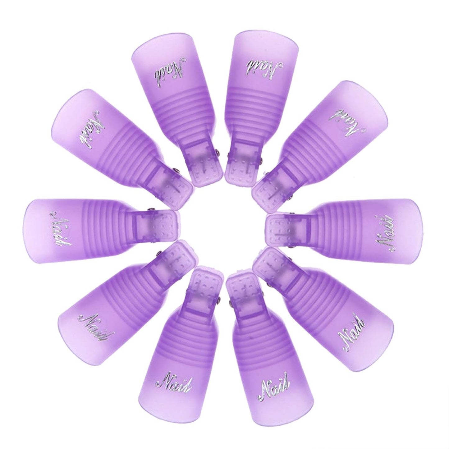Hanyousheng Pinces à ongles, Clips à ongles, 10 pièces Noir Pinces à ongles, Pinces à ongles, Nails Art Gel Cap, Soak Off Clip Cap UV Gel Poliermittel Entferner Wrap Nail Tool