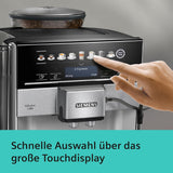 Machine à expresso automatique Siemens EQ.6 plus s300 TE653501DE, pour de nombreuses spécialités de café, mousseur à lait, moulin en céramique, double fonction café, anticalcaire, nettoyage vapeur automatique, 1500 W, argent