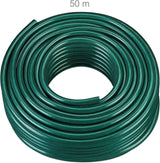 Tuyau d'arrosage Relaxdays 50 m Tuyau d'arrosage universel 1/2" en PP pour arrosage des parterres de fleurs et des pelouses Vert foncé Vert