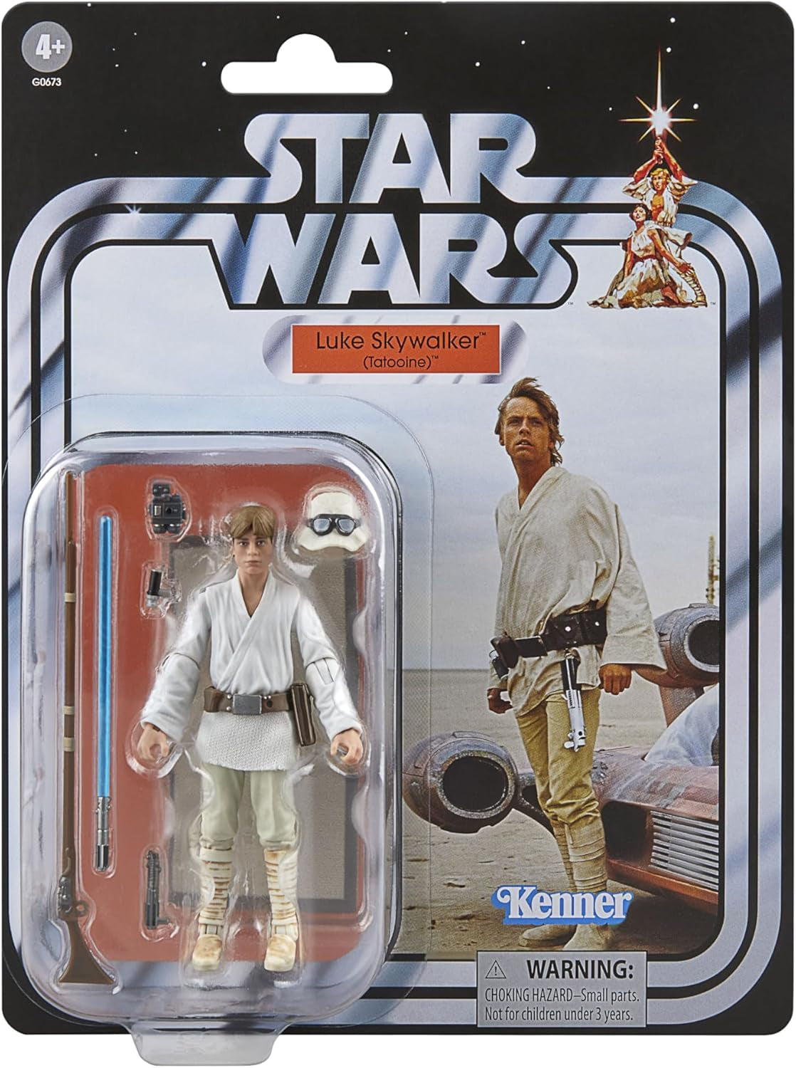 Star Wars Vintage Collection Landspeeder & Luke Skywalker, Star Wars : Figurine et véhicule Un Nouvel Espoir, 9,5 cm Figurines Naty Shop