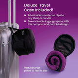 Cabeau Cool Oreiller de voyage longue distance – Evolution Cool – Mousse à mémoire de forme avec aérations – Compact avec étui de transport (Rouge)