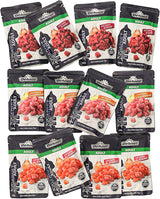 Dehner Premium Nourriture humide pour chat, multipack, chats adultes, 4 pièces chacune : agneau/dinde/saumon, 12 sacs x 100 g (1,2 kg)