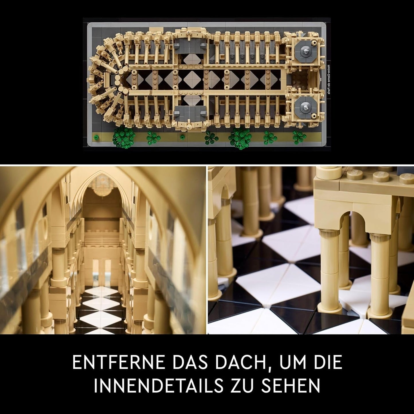 LEGO Architecture Notre-Dame De Paris, objet de collection pour adultes, souvenir de France, cadeau pour femmes, hommes, globe-trotters et tous les passionnés d'histoire, modèle architectural 21061 Ensembles de construction Besuche den LEGO-Store