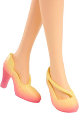 Mattel Wicked Glinda Poupée mannequin et accessoires avec cheveux blonds, diverses poses possibles et apparence de robe de bal amovible, HXT63