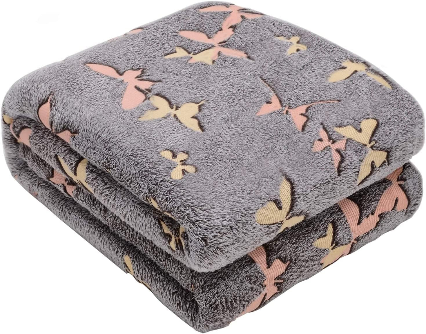 Kanguru Lit, couvre-lit, couverture polaire pour lit double, couverture en microfibre, Snoopy Peanuts GRIS, 230X230Cm, couverture d'été, couvre-lit pour chambre à coucher Lits et couvertures Besuche den Kanguru-Store 230X230 Cm Papillons brillants gris