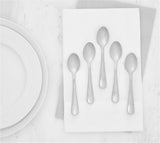 Cuillère à café en acier inoxydable, design à bord rond, paquet de 12, argent Naty Shop Kitchen