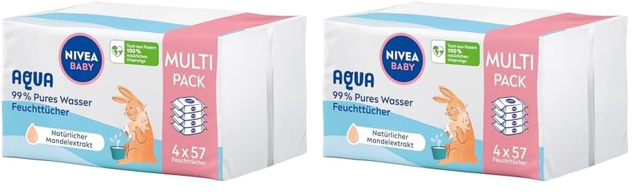 NIVEA Baby Aqua lingettes humides 4x57 pièces
