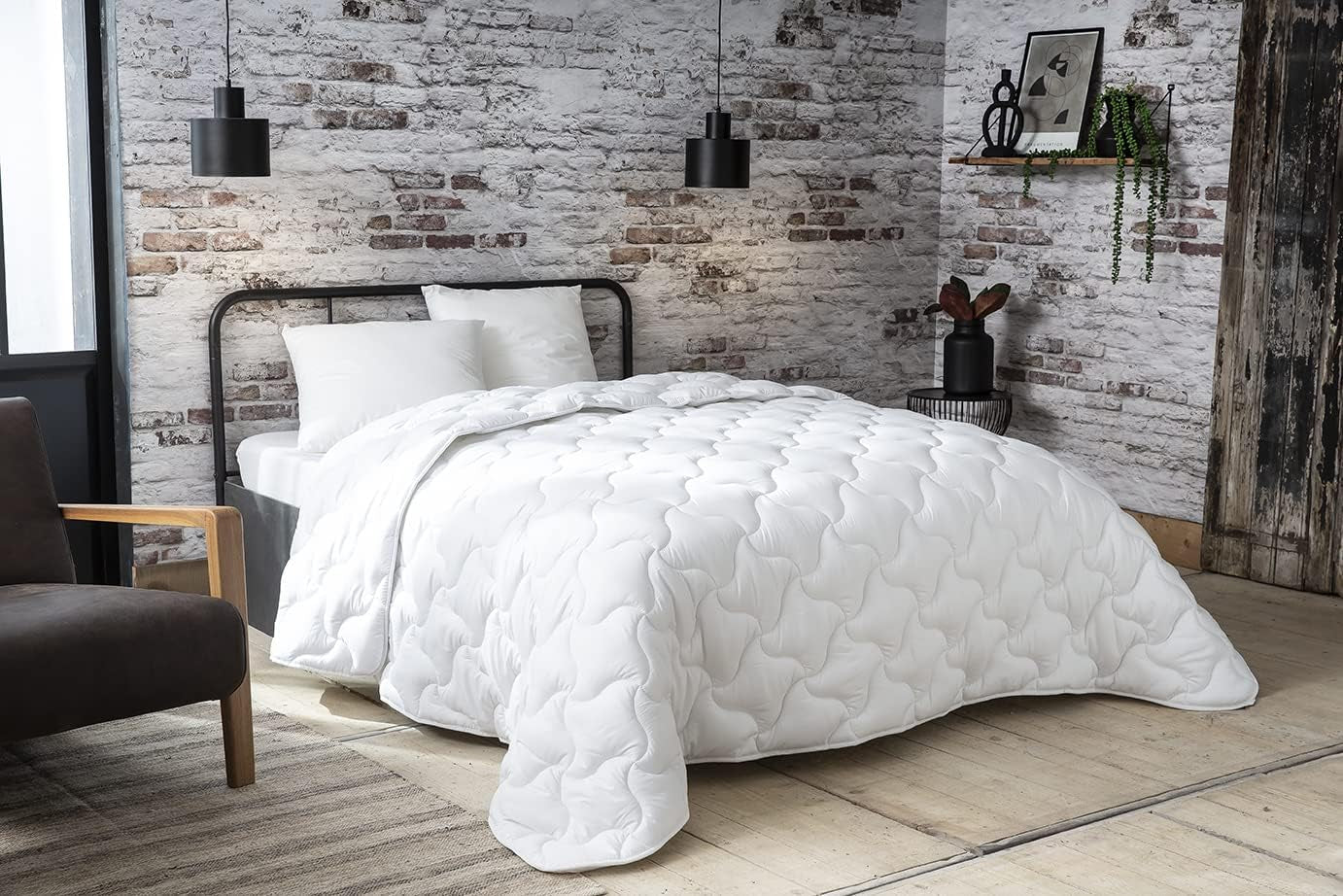 Housse de couette Acaristop Anti-acariens et antibactérienne, blanc, 240 X 260 cm Couettes et couettes Naty Shop