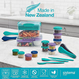 Bento Box TO GO système de boîte à lunch avec compartiments | Boîte à lunch 1,25 L avec pot de yaourt/fruits | pour enfants et adultes l | Minty Teal sans BPA [21685-8T], vert menthe Naty Shop boîtes de conservation alimentaire