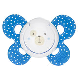 Chicco PhysioForma Comfort Sucette 6-16 mois, 1 pièce, Sucette avec tétine en silicone, soutient la respiration physiologique et favorise le développement buccal correct, Bleu