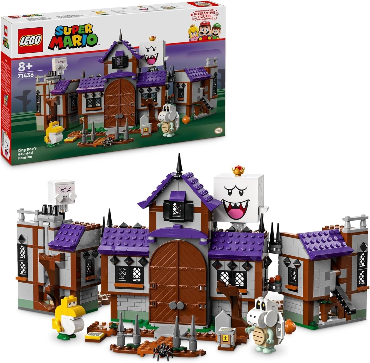 LEGO Super Mario King La maison hantée de Buu Huu Maison hantée pour enfants Ensemble de collection Nintendo avec bébé Yoshi Cadeau pour garçons, filles et joueurs à partir de 8 ans 71436 Ensembles de construction Besuche den LEGO-Store Default Title