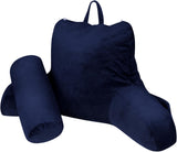 Oreiller de lecture ergonomique INFANZIA avec accoudoirs, support dorsal, bleu marine
