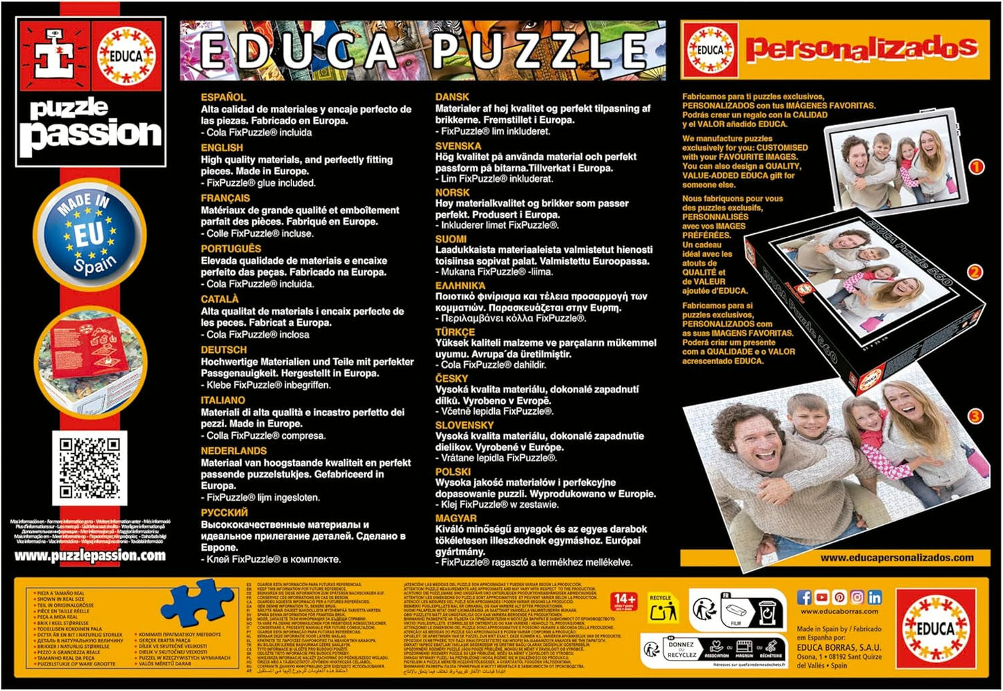 Educa - Puzzle de 1500 pièces pour adultes | Le jardin japonais. Dimensions : 85 X 60 cm. Comprend de la colle pour puzzle Fixpuzzle. Depuis 14 ans (19937) Puzzle Naty Shop