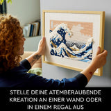LEGO 31208 Art Hokusai - La Grande Vague Décorations murales japonaises 3D Ensemble d'artisanat Toile océan encadrée Loisirs pour adultes DYI Décorations de bureau à domicile Kits de construction Besuche an LEGO-Store