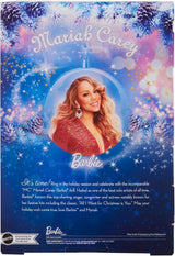 Barbie Mariah Carey - Poupée de collection avec robe rouge scintillante, volants, fente, boucles charmantes, accessoires argentés, talons hauts rouges, tradition de Noël, décoration, HJX17