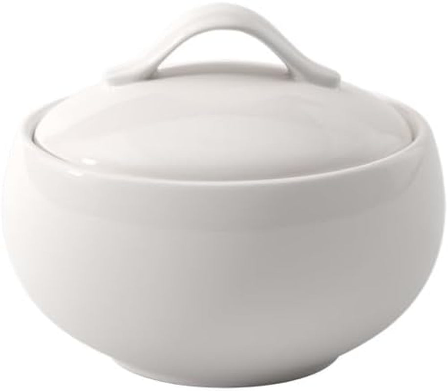 Villeroy & Boch New Cottage Basic Sugar Bowl, 450 ml, hauteur : 6,5 cm, porcelaine premium, blanche