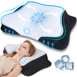 SUPA MODERNE Oreiller en mousse à mémoire de forme Oreiller de refroidissement pour dormeur latéral 60X40 Oreiller orthopédique pour soulager la douleur au dos du ventre Oreillers orthopédiques cervicaux Naty Shop Titre par défaut
