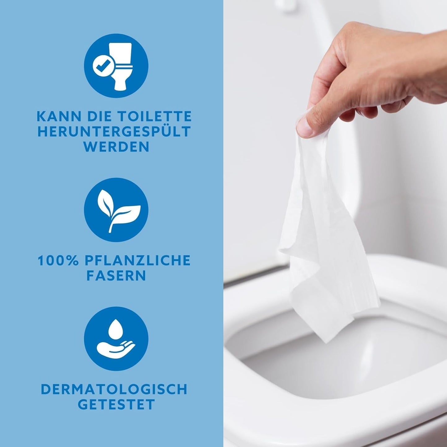Par Amazon Papiers hygiéniques doux, humides, inodores, fins absorbants et non parfumés, 240 unités (6 paquets de 40 unités) (anciennement marque Presto !)