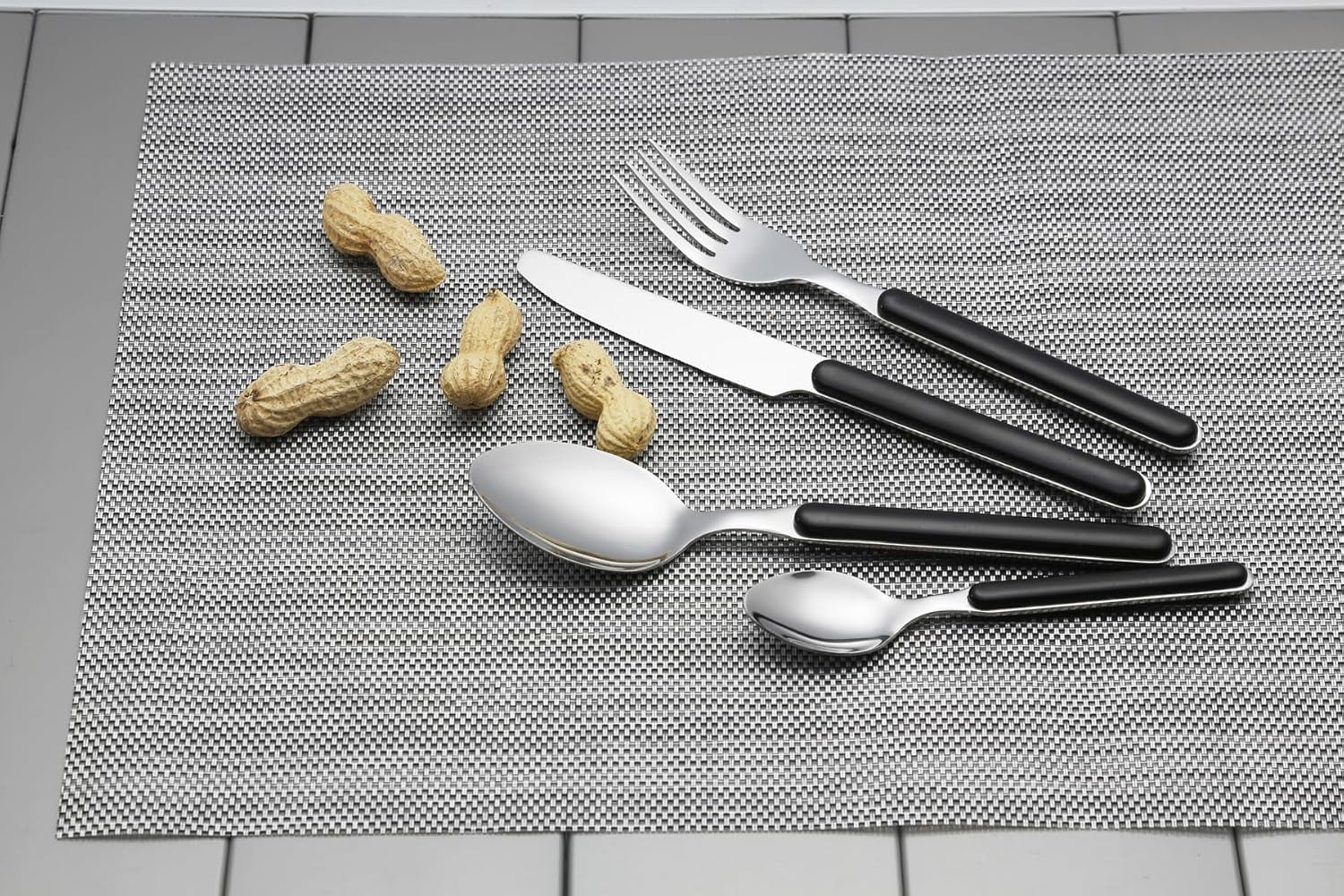 Besteck-Set Delice 16-Teilig Schwarz Cuisine Naty Shop