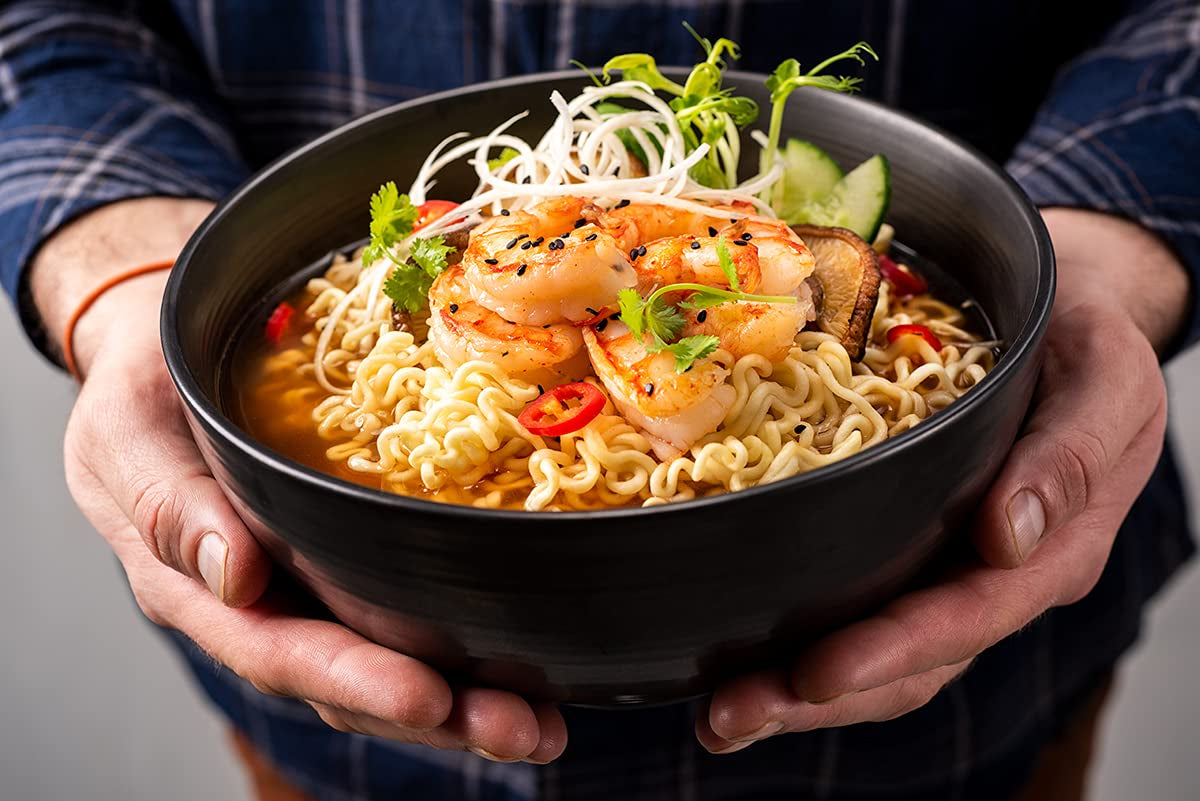 Nouilles instantanées Nong Shim aux crevettes, grand bol – Soupe ramen coréenne – Préparation rapide – 115 g (1 paquet)