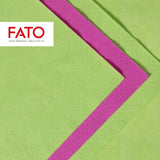 , Serviettes en papier jetables, Idéales pour les déjeuners et buffets décontractés, Paquet de 50 serviettes, Taille 33X33, 4 plis, 2 épaisseurs, Couleur vert pomme, Papier 100% pure cellulose, FSC