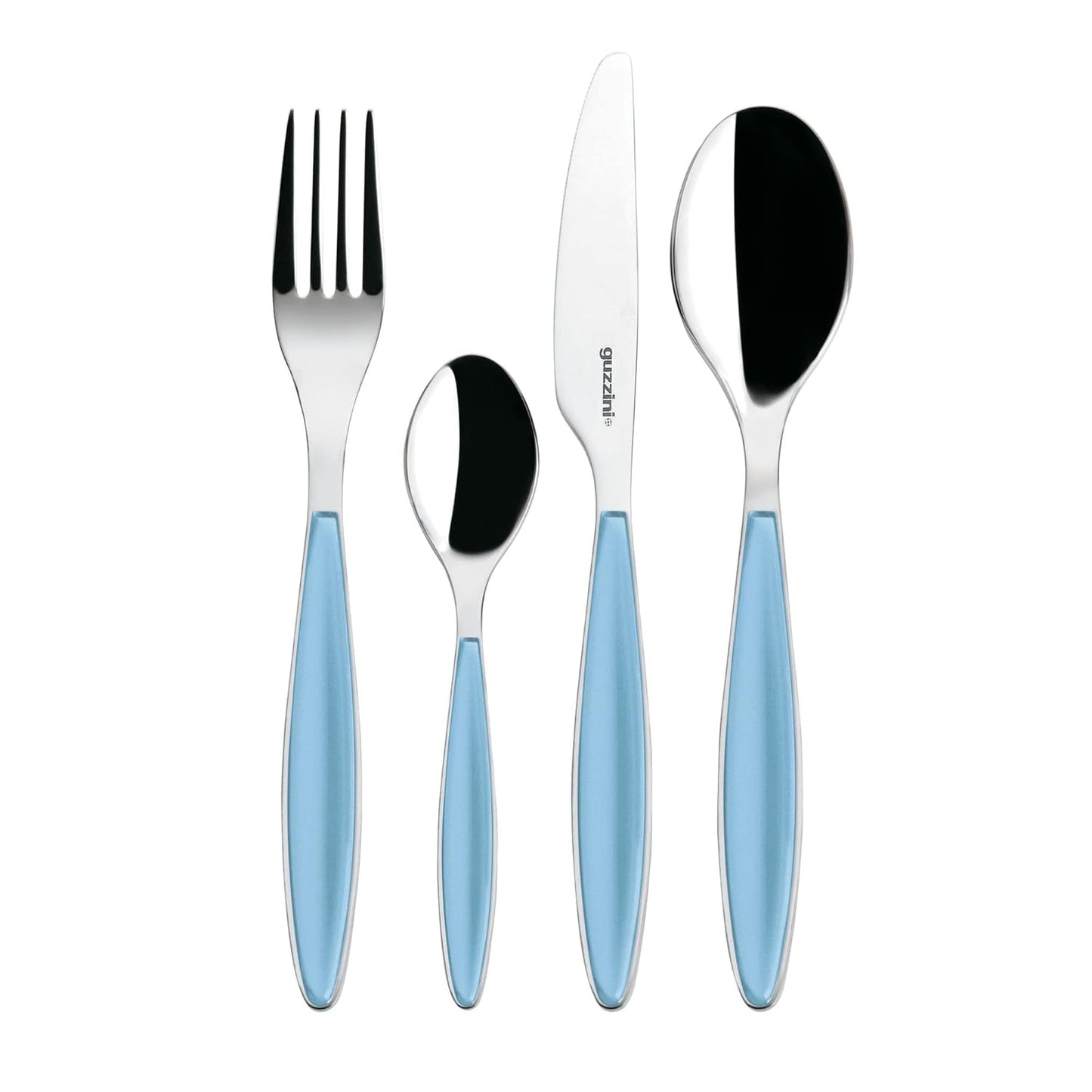 Guzzini - Feeling, service de couverts 24 pièces - Grand bleu Cuisine Naty Shop
