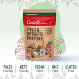 Stevia + Erythritol 1:2 Tissu doux | 1G = 2G Zucker | Ingrédients 100% naturels - 0 calories - 0 indice glycémique - Keto et Paleo - 0 netto-khlenhydrate - Kein GVO - Castello depuis 1907 - 850 G Édulcorants Naty Shop
