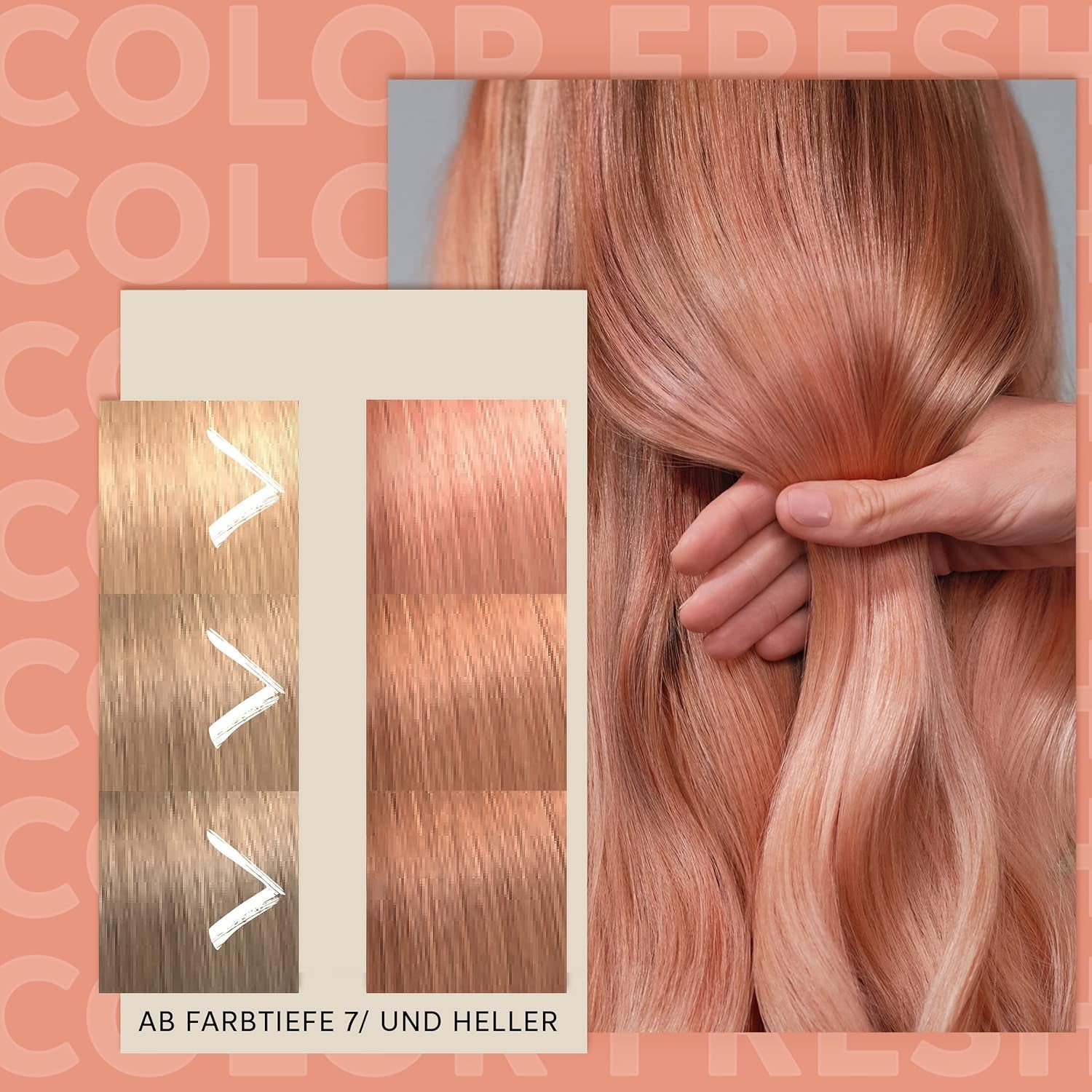 Wella Professionals Color Fresh Mask Peach Blush - traitement capillaire pour revitaliser et changer la couleur des cheveux - teinte nourrissante à l'huile d'avocat - pour cheveux blonds et éclaircis - 150 ml Naty Shop Hair Mask