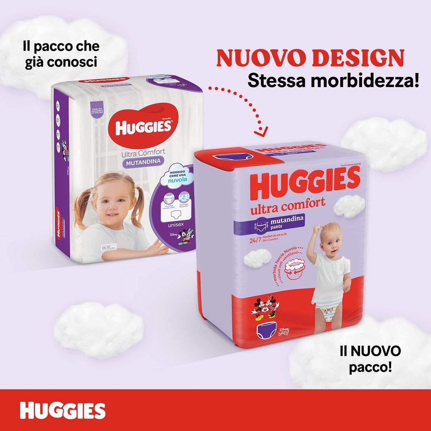 Couches Huggies Ultra Comfort, taille 4 (9-14 kg), paquet de 72 couches