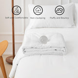 Couette d'été 155X220 Couette d'été légère Couettes 90 GSM Couette 155X220Cm Couette fine Utilisable sans housse Couette rafraîchissante Soft Cosy Blanc Couettes et couettes Naty Shop
