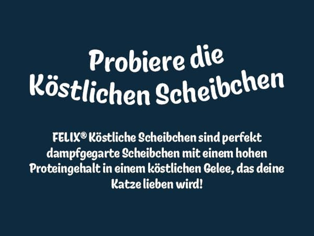 Felix Delicious Nourriture humide pour chat tranchée en gelée, variété de saveurs d'eau, paquet de 6 (6 x 10 sachets de 80 g chacun)