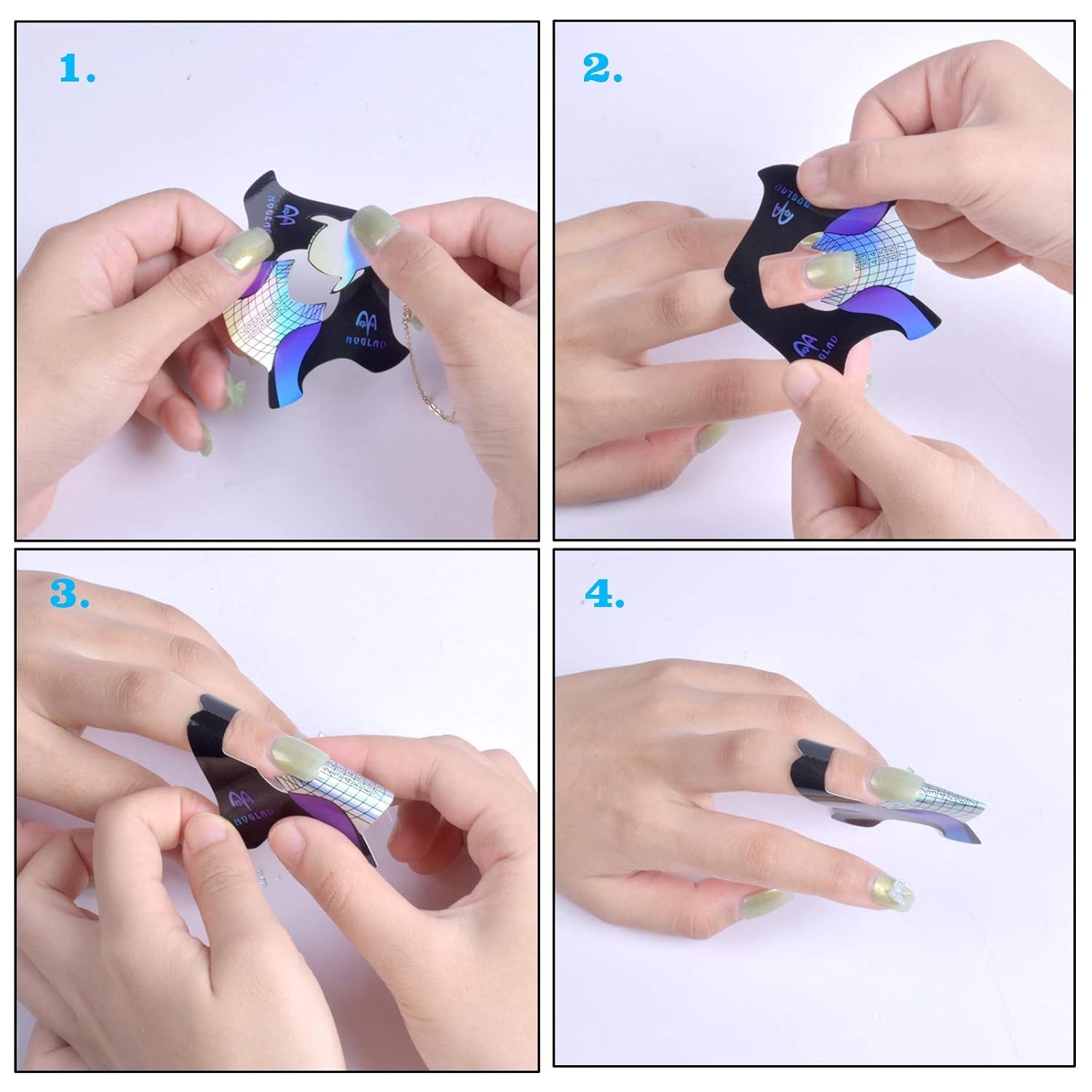 100 modèles d'ongles en gel, accessoires d'ongles artificiels, modèles d'ongles auto-adhésifs pour nail art, ongles en gel, extensions d'ongles artificiels