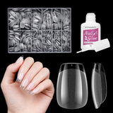 Faux ongles courts ballerine, 500 pièces, colle sur 12 tailles, ongles artificiels, Gel doux et court, couverture complète, pointes pour ongles en Gel courts S