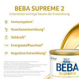 BEBA SUPREME 2 Lait de suite après 6 mois, lactose uniquement, sans huile de palme, pack de 6 (6 x 800g) Naty Shop