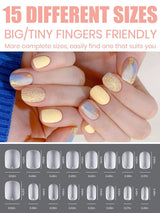 EBANKU 420 pièces de pointes d'ongles carrées courtes, pointes mates à couverture complète, pointes en gel souple, pointes d'ongles en gel transparent pré-polis, pointes d'extension d'ongles artificiels, 15 tailles (carré court)