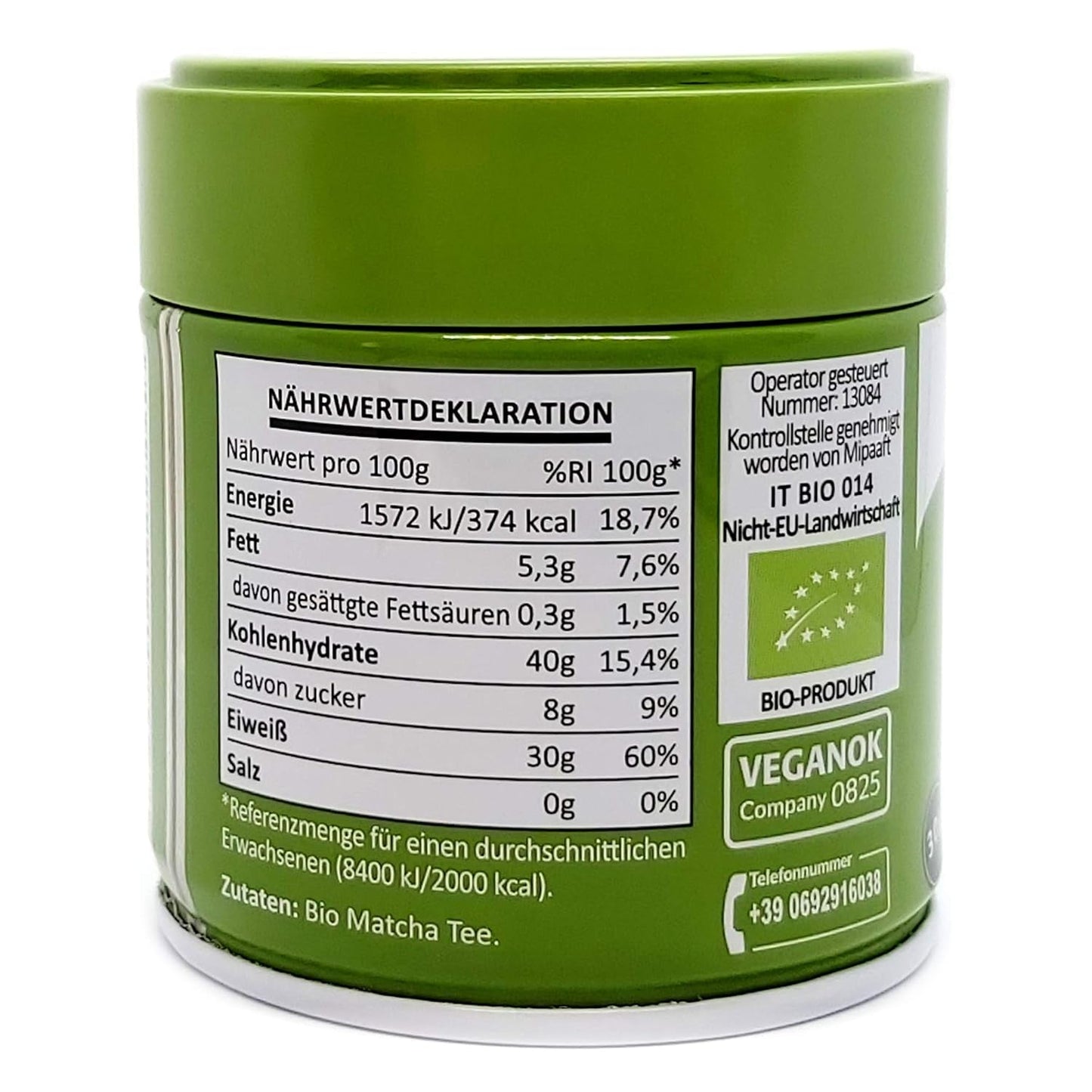 Poudre de thé Matcha de qualité cérémonielle Naturalebio Thé vert original du Japon. Poudre de thé vert Matcha de qualité cérémonielle fabriquée à Uji, Kyoto. Idéal pour boire, cuisiner et prendre des lattés. Boîte de 30 g.