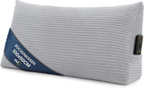 Oreiller en plumes, coussin de dossier, coussin en velours, largeur 70 cm – coussin de lecture pour lit, canapé et canapé, grand coussin de canapé, coussin mural, coussin de canapé, coussin de lecture, coussin de soutien du dos, gris clair