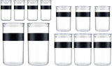 Bocaux de conservation BODUM PRESSO, plastique, noir, 4 x 0,25 l, 3 x 0,6 l, 3 x 1 l, 2 x 2 l Boîtes de conservation alimentaire Naty Shop