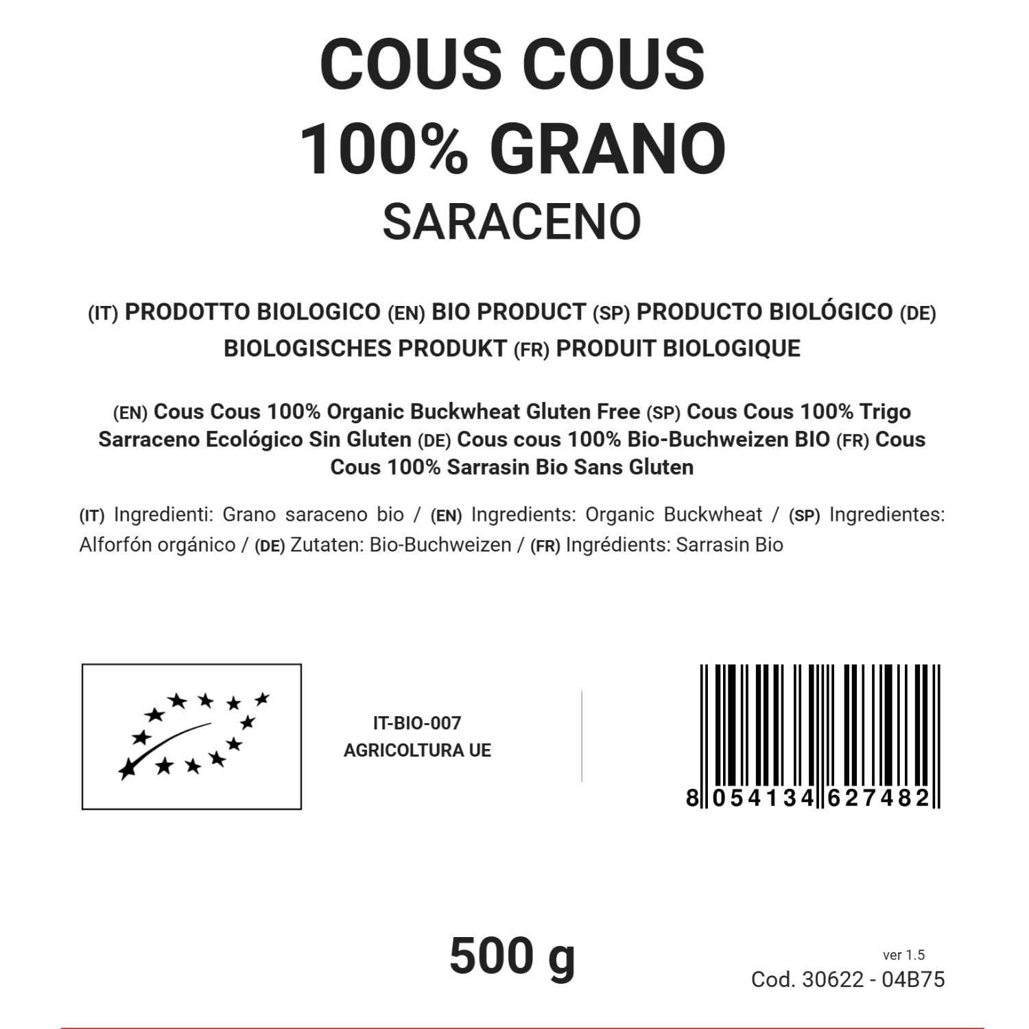 Couscous de sarrasin 100% bio, 500g, sans gluten